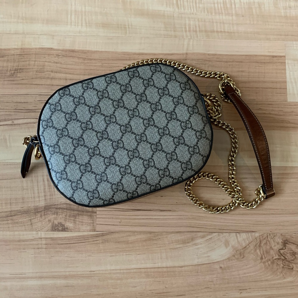Gucci GG  Linea Canvas and Leather crossbody